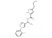 N-{1-[1-(2-fluorophenyl)-1H-pyrazol-4-yl]ethyl}-3-propyl-1H-pyrazole-5-carboxamide
