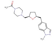 5-({(2S*,5R*)-5-[(4-acetylpiperazin-1-yl)methyl]tetrahydrofuran-2-yl}methyl)-1-methyl-1H-indazole