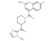 {1-[(7-fluoro-2-methyl-4-quinolinyl)carbonyl]-3-piperidinyl}(1-methyl-1H-imidazol-2-yl)methanone