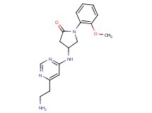 4-{[6-(2-aminoethyl)pyrimidin-4-yl]amino}-1-(2-methoxyphenyl)pyrrolidin-2-one