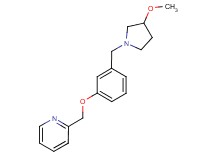 2-({3-[(3-methoxypyrrolidin-1-yl)methyl]phenoxy}methyl)pyridine