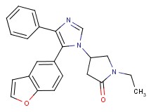 4-[5-(1-benzofuran-5-yl)-4-phenyl-1H-imidazol-1-yl]-1-ethylpyrrolidin-2-one