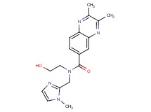 N-(2-hydroxyethyl)-2,3-dimethyl-N-[(1-methyl-1H-imidazol-2-yl)methyl]quinoxaline-6-carboxamide
