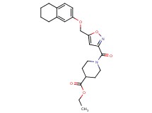 ethyl 1-({5-[(5,6,7,8-tetrahydro-2-naphthalenyloxy)methyl]-3-isoxazolyl}carbonyl)-4-piperidinecarboxylate