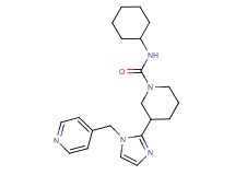 N-cyclohexyl-3-[1-(4-pyridinylmethyl)-1H-imidazol-2-yl]-1-piperidinecarboxamide