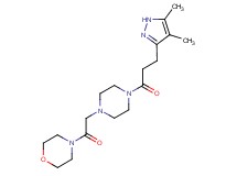 4-({4-[3-(4,5-dimethyl-1H-pyrazol-3-yl)propanoyl]piperazin-1-yl}acetyl)morpholine