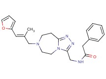 N-({7-[(2E)-3-(2-furyl)-2-methyl-2-propen-1-yl]-6,7,8,9-tetrahydro-5H-[1,2,4]triazolo[4,3-d][1,4]diazepin-3-yl}methyl)-2-phenylacetamide