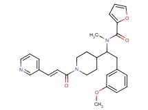N-(2-(3-methoxyphenyl)-1-{1-[(2E)-3-(3-pyridinyl)-2-propenoyl]-4-piperidinyl}ethyl)-N-methyl-2-furamide