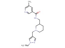 5-methyl-N-({1-[(1-vinyl-1H-pyrazol-4-yl)methyl]piperidin-3-yl}methyl)nicotinamide