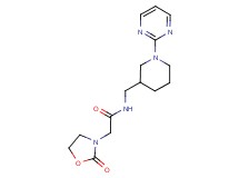 2-(2-oxo-1,3-oxazolidin-3-yl)-N-[(1-pyrimidin-2-ylpiperidin-3-yl)methyl]acetamide