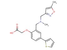 [2-({methyl[(5-methylisoxazol-3-yl)methyl]amino}methyl)-4-(2-thienyl)phenoxy]acetic acid