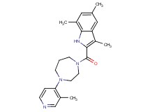 3,5,7-trimethyl-2-{[4-(3-methyl-4-pyridinyl)-1,4-diazepan-1-yl]carbonyl}-1H-indole
