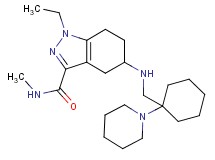 1-ethyl-N-methyl-5-({[1-(1-piperidinyl)cyclohexyl]methyl}amino)-4,5,6,7-tetrahydro-1H-indazole-3-carboxamide