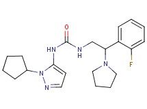 N-(1-cyclopentyl-1H-pyrazol-5-yl)-N'-[2-(2-fluorophenyl)-2-pyrrolidin-1-ylethyl]urea