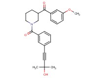 {1-[3-(3-hydroxy-3-methyl-1-butyn-1-yl)benzoyl]-3-piperidinyl}(3-methoxyphenyl)methanone