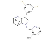 (3R*,3aR*,7aR*)-3-(3,5-difluorophenyl)-1-[(3-methylpyridin-2-yl)methyl]octahydro-4,7-ethanopyrrolo[3,2-b]pyridine