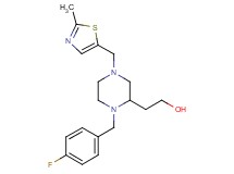 2-{1-(4-fluorobenzyl)-4-[(2-methyl-1,3-thiazol-5-yl)methyl]-2-piperazinyl}ethanol