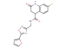 7-fluoro-N-{[5-(2-furyl)-1,2,4-oxadiazol-3-yl]methyl}-2-oxo-1,2,3,4-tetrahydroquinoline-4-carboxamide