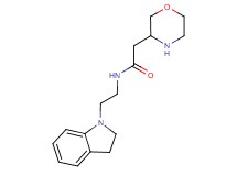 N-[2-(2,3-dihydro-1H-indol-1-yl)ethyl]-2-(3-morpholinyl)acetamide