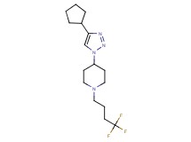 4-(4-cyclopentyl-1H-1,2,3-triazol-1-yl)-1-(4,4,4-trifluorobutyl)piperidine