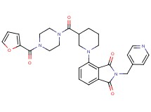 4-(3-{[4-(2-furoyl)-1-piperazinyl]carbonyl}-1-piperidinyl)-2-(4-pyridinylmethyl)-1H-isoindole-1,3(2H)-dione