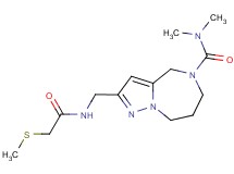 N,N-dimethyl-2-({[(methylthio)acetyl]amino}methyl)-7,8-dihydro-4H-pyrazolo[1,5-a][1,4]diazepine-5(6H)-carboxamide