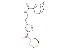 N-{2-[4-(4-thiomorpholinylcarbonyl)-1H-1,2,3-triazol-1-yl]ethyl}-1-adamantanecarboxamide