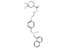 2,2-dimethyl-N-[2-(4-{[methyl(1-naphthylmethyl)amino]methyl}phenoxy)ethyl]tetrahydro-2H-pyran-4-carboxamide