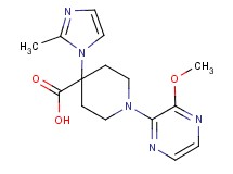 1-(3-methoxypyrazin-2-yl)-4-(2-methyl-1H-imidazol-1-yl)piperidine-4-carboxylic acid