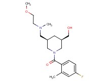((3R*,5R*)-1-(4-fluoro-2-methylbenzoyl)-5-{[(2-methoxyethyl)(methyl)amino]methyl}-3-piperidinyl)methanol