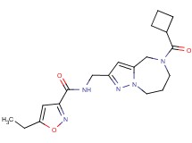 N-{[5-(cyclobutylcarbonyl)-5,6,7,8-tetrahydro-4H-pyrazolo[1,5-a][1,4]diazepin-2-yl]methyl}-5-ethylisoxazole-3-carboxamide
