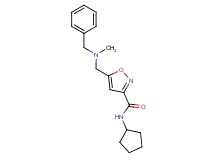 5-{[benzyl(methyl)amino]methyl}-N-cyclopentyl-3-isoxazolecarboxamide