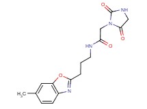 2-(2,5-dioxo-1-imidazolidinyl)-N-[3-(6-methyl-1,3-benzoxazol-2-yl)propyl]acetamide