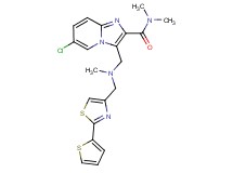 6-chloro-N,N-dimethyl-3-[(methyl{[2-(2-thienyl)-1,3-thiazol-4-yl]methyl}amino)methyl]imidazo[1,2-a]pyridine-2-carboxamide
