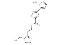 N-[2-(4-ethyl-4H-1,2,4-triazol-3-yl)ethyl]-3-(1-methyl-1H-pyrrol-2-yl)-1H-pyrazole-5-carboxamide