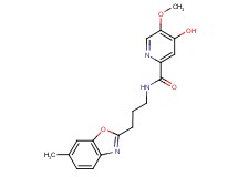 4-hydroxy-5-methoxy-N-[3-(6-methyl-1,3-benzoxazol-2-yl)propyl]-2-pyridinecarboxamide