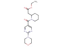 ethyl (1-{[2-(4-morpholinyl)-5-pyrimidinyl]carbonyl}-2-piperidinyl)acetate