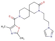9-[(2,4-dimethyl-1,3-oxazol-5-yl)carbonyl]-2-[3-(1H-imidazol-1-yl)propyl]-2,9-diazaspiro[5.5]undecan-3-one