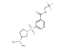 3-{[3-(dimethylamino)pyrrolidin-1-yl]sulfonyl}-N-(2,2,2-trifluoroethyl)benzamide