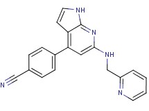 4-{6-[(pyridin-2-ylmethyl)amino]-1H-pyrrolo[2,3-b]pyridin-4-yl}benzonitrile