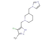 1-[(4-chloro-3-methyl-1H-pyrazol-5-yl)methyl]-3-(1H-imidazol-1-ylmethyl)piperidine