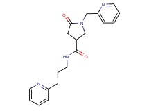 5-oxo-1-(2-pyridinylmethyl)-N-[3-(2-pyridinyl)propyl]-3-pyrrolidinecarboxamide