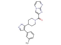 2-({4-[4-(3-methylphenyl)-1H-pyrazol-5-yl]piperidin-1-yl}carbonyl)imidazo[1,2-a]pyrimidine