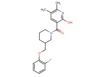 3-({3-[(2-fluorophenoxy)methyl]-1-piperidinyl}carbonyl)-5,6-dimethyl-2-pyridinol