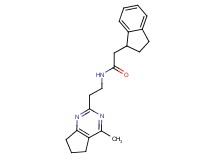 2-(2,3-dihydro-1H-inden-1-yl)-N-[2-(4-methyl-6,7-dihydro-5H-cyclopenta[d]pyrimidin-2-yl)ethyl]acetamide