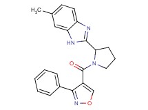 6-methyl-2-{1-[(3-phenyl-4-isoxazolyl)carbonyl]-2-pyrrolidinyl}-1H-benzimidazole