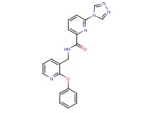 N-[(2-phenoxypyridin-3-yl)methyl]-6-(4H-1,2,4-triazol-4-yl)pyridine-2-carboxamide
