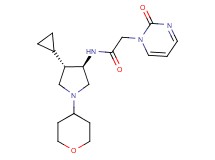 N-[rel-(3R,4S)-4-cyclopropyl-1-(tetrahydro-2H-pyran-4-yl)-3-pyrrolidinyl]-2-(2-oxo-1(2H)-pyrimidinyl)acetamide hydrochloride