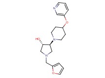 (3S*,4S*)-1-(2-furylmethyl)-4-[4-(3-pyridinyloxy)-1-piperidinyl]-3-pyrrolidinol