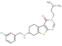 7-[(3-chlorobenzyl)amino]-3-(3-methylbutyl)-5,6,7,8-tetrahydro[1]benzothieno[2,3-d]pyrimidin-4(3H)-one